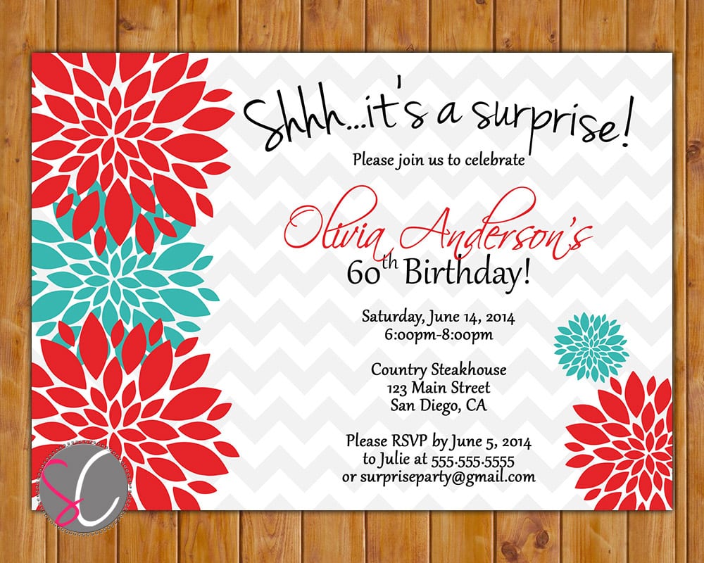 Surprise Birthday Party Invitations â Gangcraft Net